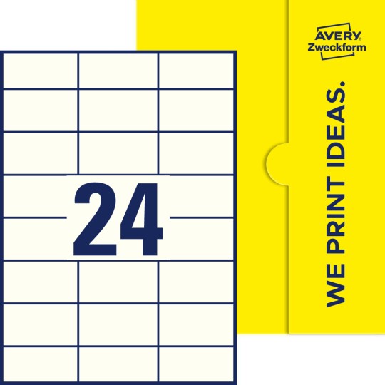 24 stk. etiketter pr. ark.