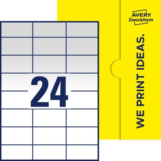 24 stk. etiketter pr. ark.