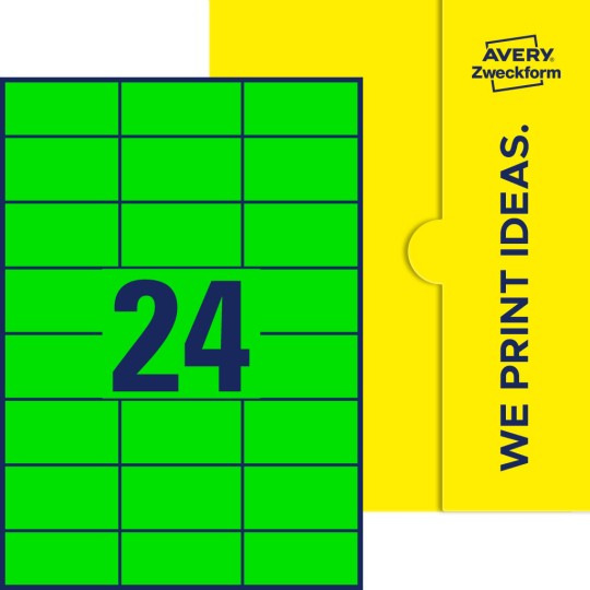 24 stk. etiketter pr. ark.