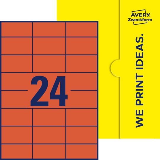 24 stk. etiketter pr. ark.