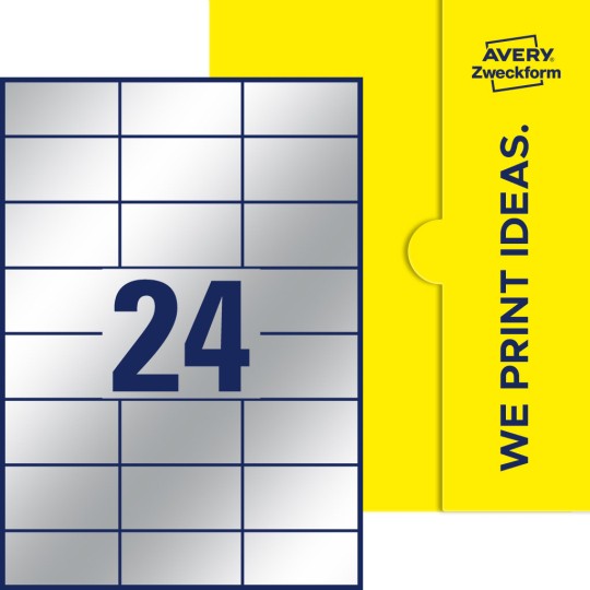 24 stk. etiketter pr. ark.