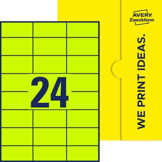 24 stk. etiketter pr. ark.