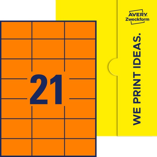 21 stk. etiketter pr. ark.