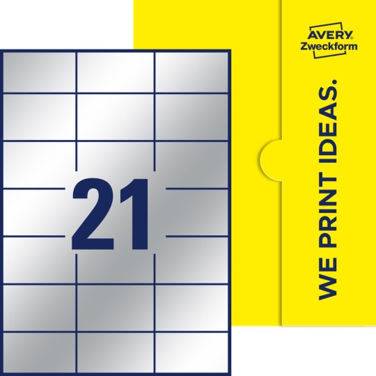 21 stk. etiketter pr. ark.