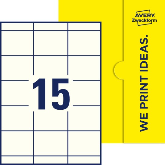15 stk. etiketter pr. ark.