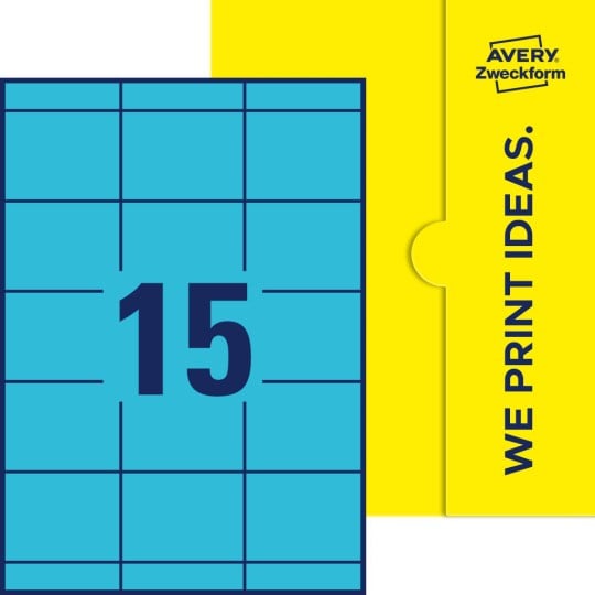 15 stk. etiketter pr. ark.