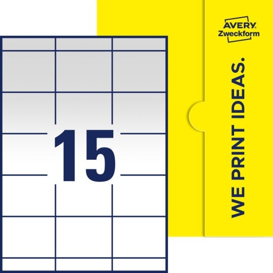 15 stk. etiketter pr. ark.