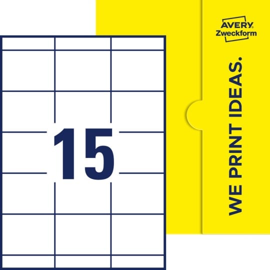 15 stk. etiketter pr. ark.