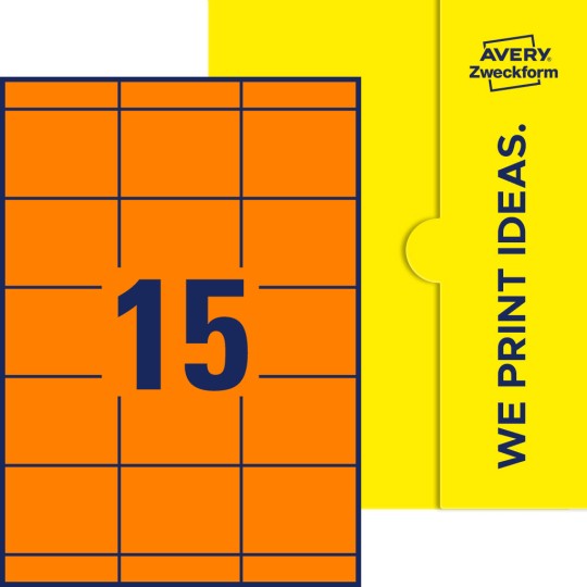 15 stk. etiketter pr. ark.