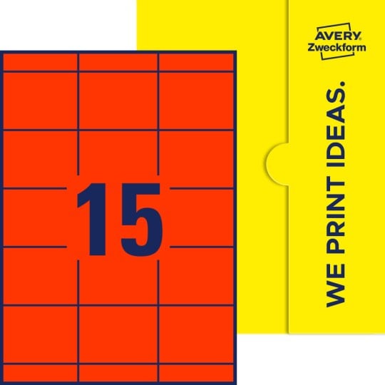 15 stk. etiketter pr. ark.