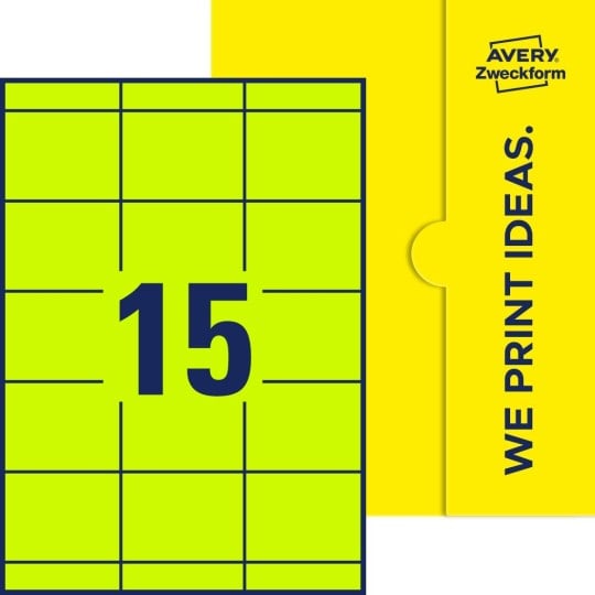 15 stk. etiketter pr. ark.