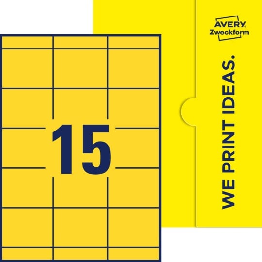 15 stk. etiketter pr. ark.