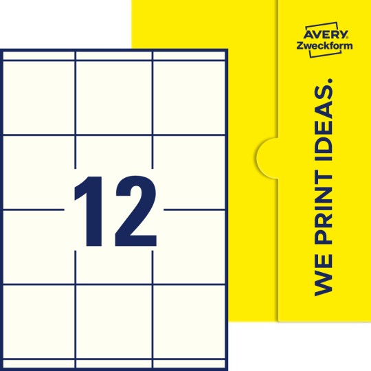 12 stk. etiketter pr. ark.