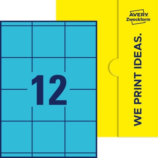 12 stk. etiketter pr. ark.