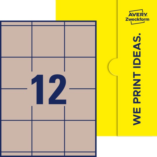 12 stk. etiketter pr. ark.