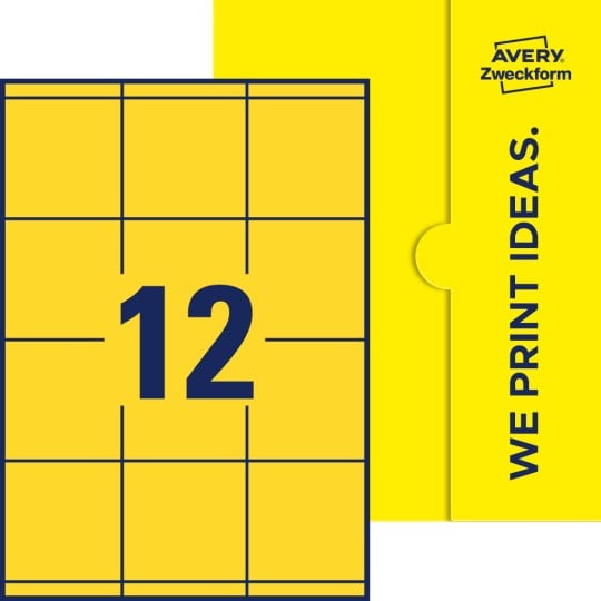 12 stk. etiketter pr. ark.