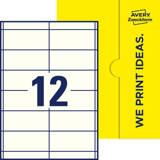 12 stk. etiketter pr. ark.