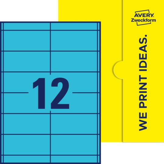 12 stk. etiketter pr. ark.
