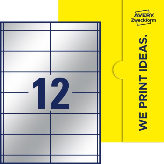 12 stk. etiketter pr. ark.