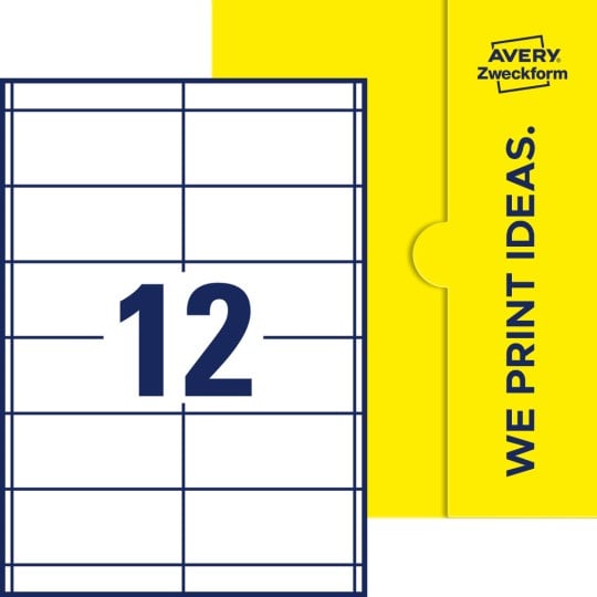12 stk. etiketter pr. ark.