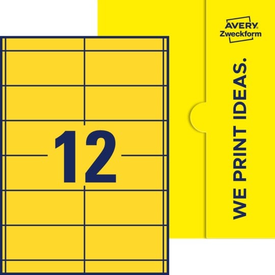 12 stk. etiketter pr. ark.