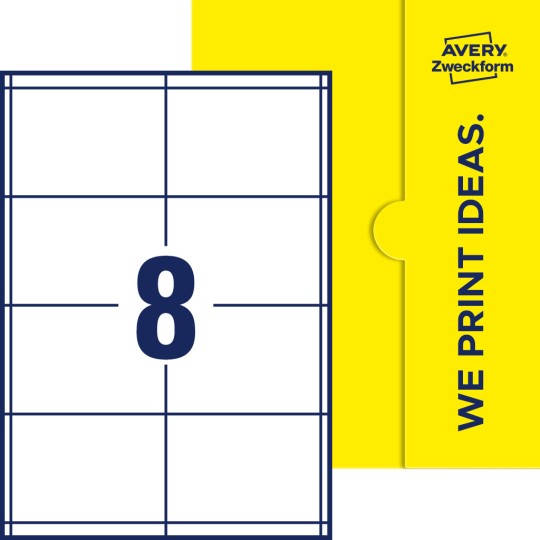 8 stk. etiketter pr. ark.