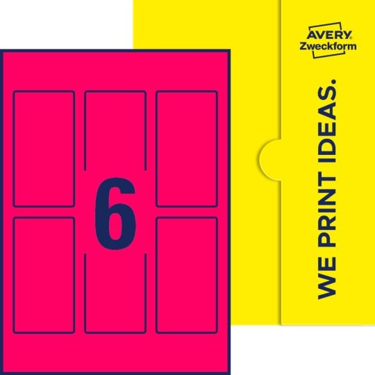 6 stk. etiketter pr. ark.
