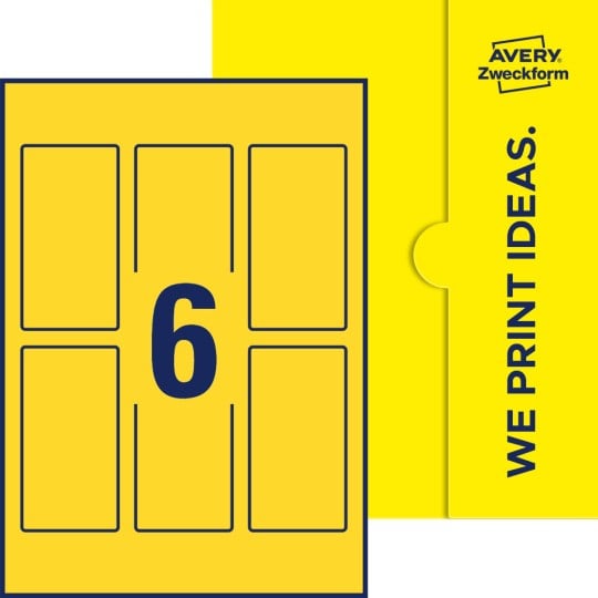 6 stk. etiketter pr. ark.