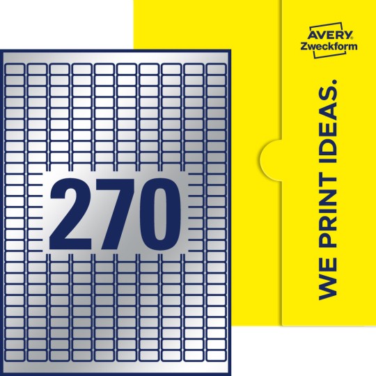 270 stk. etiketter pr. ark.