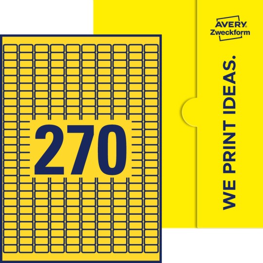 270 stk. etiketter pr. ark.