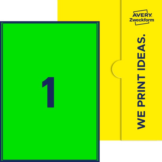1 stk. etiketter pr. ark.