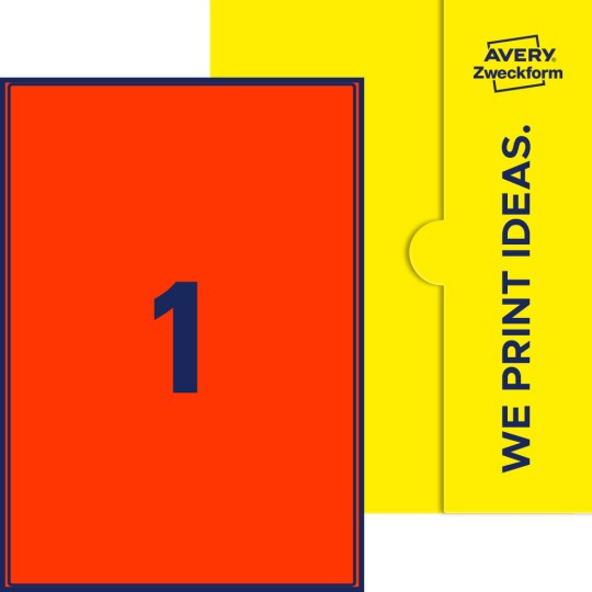 1 stk. etiketter pr. ark.