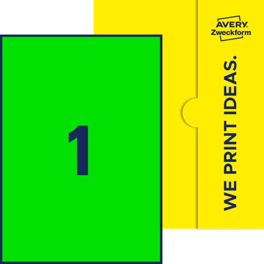 1 stk. etiketter pr. ark.