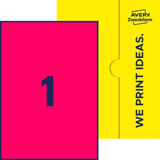 1 stk. etiketter pr. ark.