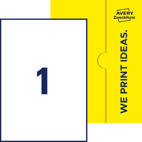 1 stk. etiketter pr. ark.