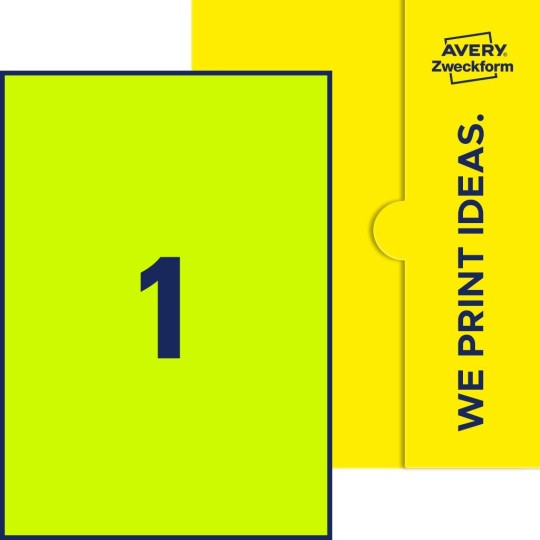 1 stk. etiketter pr. ark.