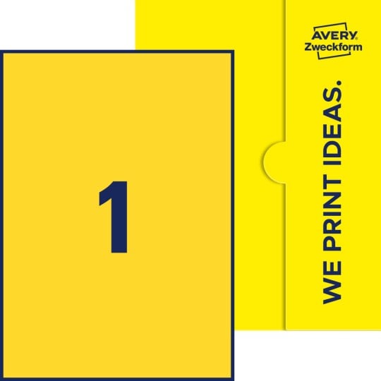 1 stk. etiketter pr. ark.