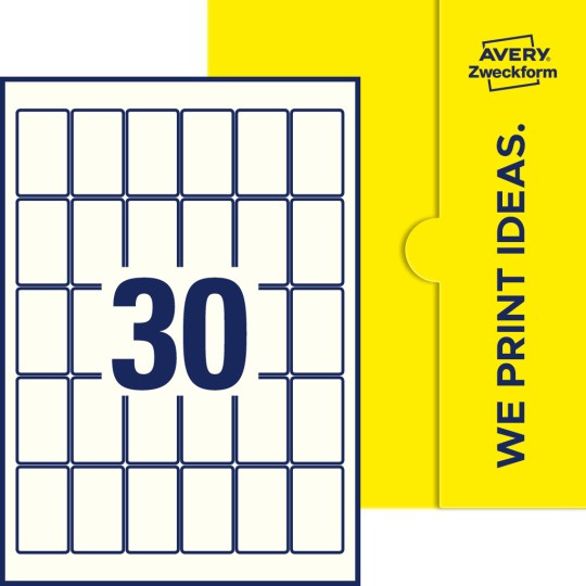 30 stk. etiketter pr. ark.
