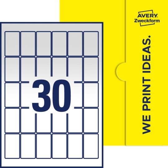 30 stk. etiketter pr. ark.