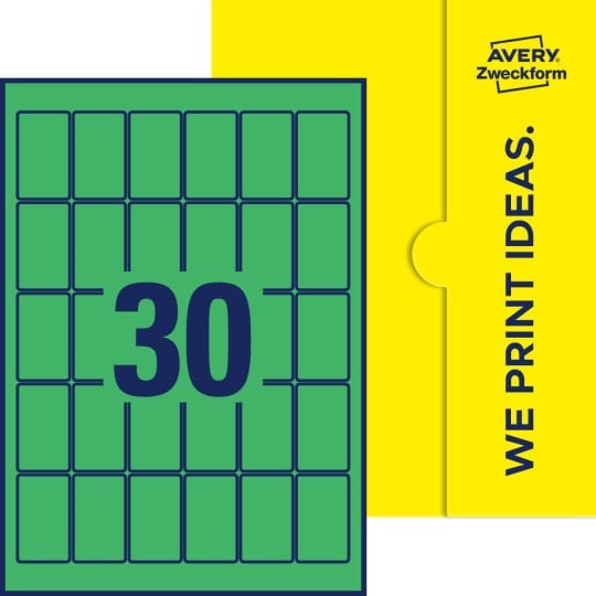 30 stk. etiketter pr. ark.