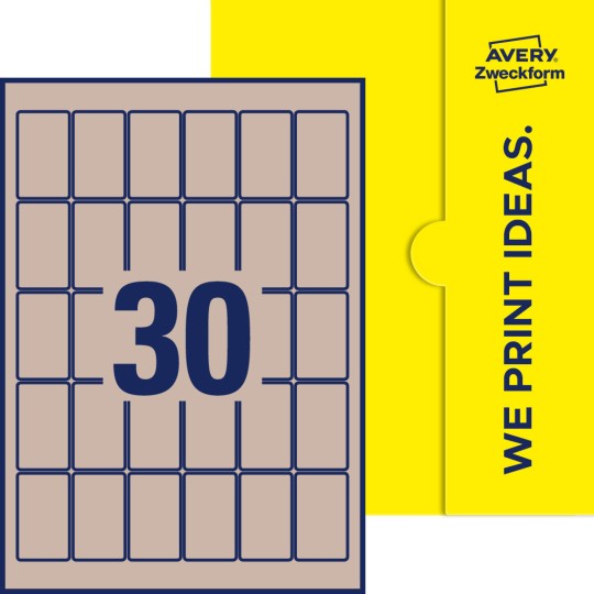 30 stk. etiketter pr. ark.