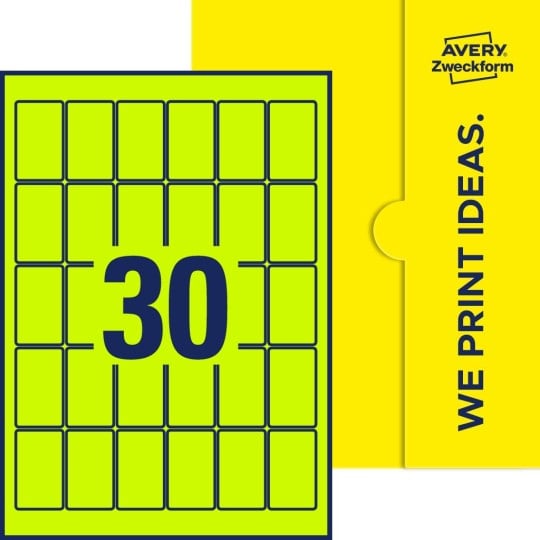 30 stk. etiketter pr. ark.