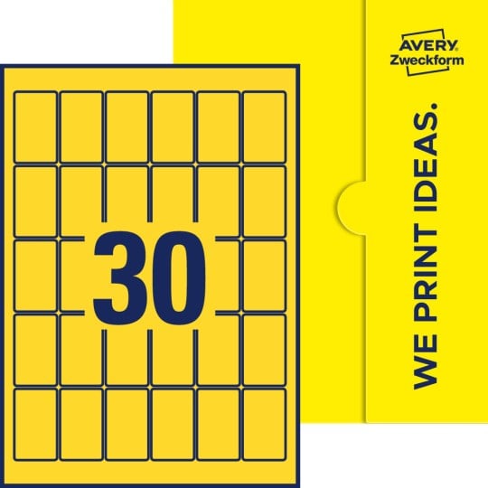 30 stk. etiketter pr. ark.