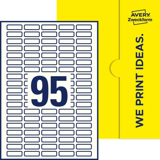 95 stk. etiketter pr. ark.