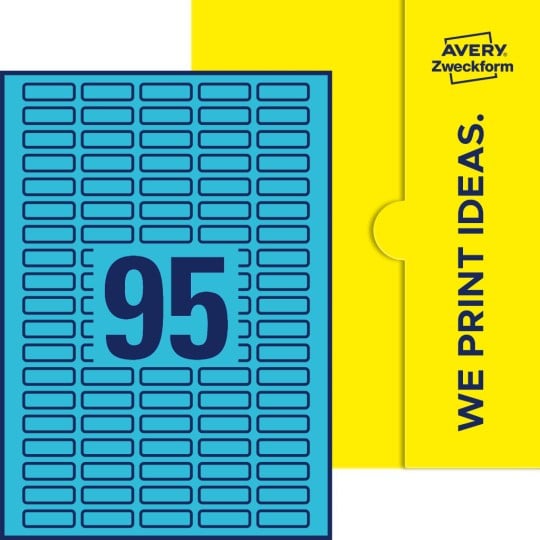 95 stk. etiketter pr. ark.