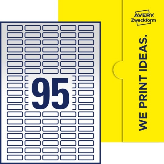 95 stk. etiketter pr. ark.