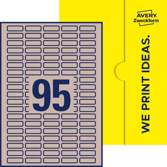 95 stk. etiketter pr. ark.