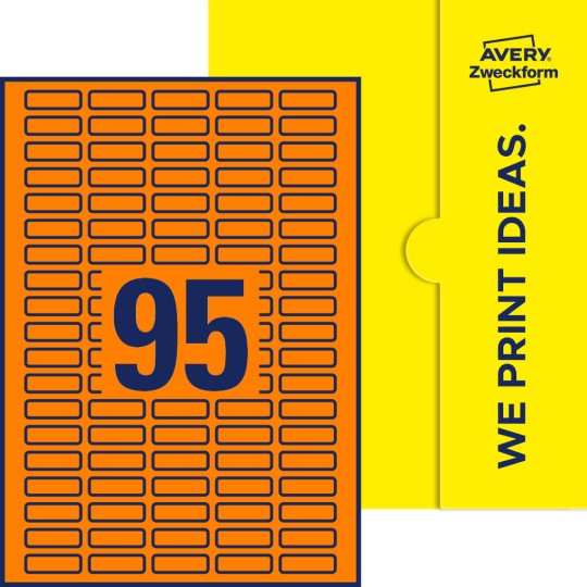 95 stk. etiketter pr. ark.