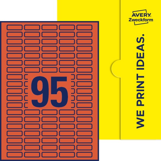 95 stk. etiketter pr. ark.