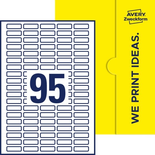 95 stk. etiketter pr. ark.
